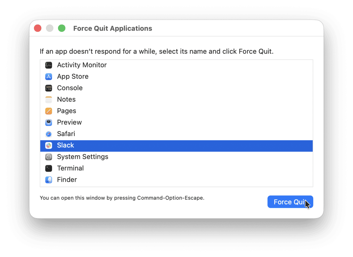 Force quit and restart apps