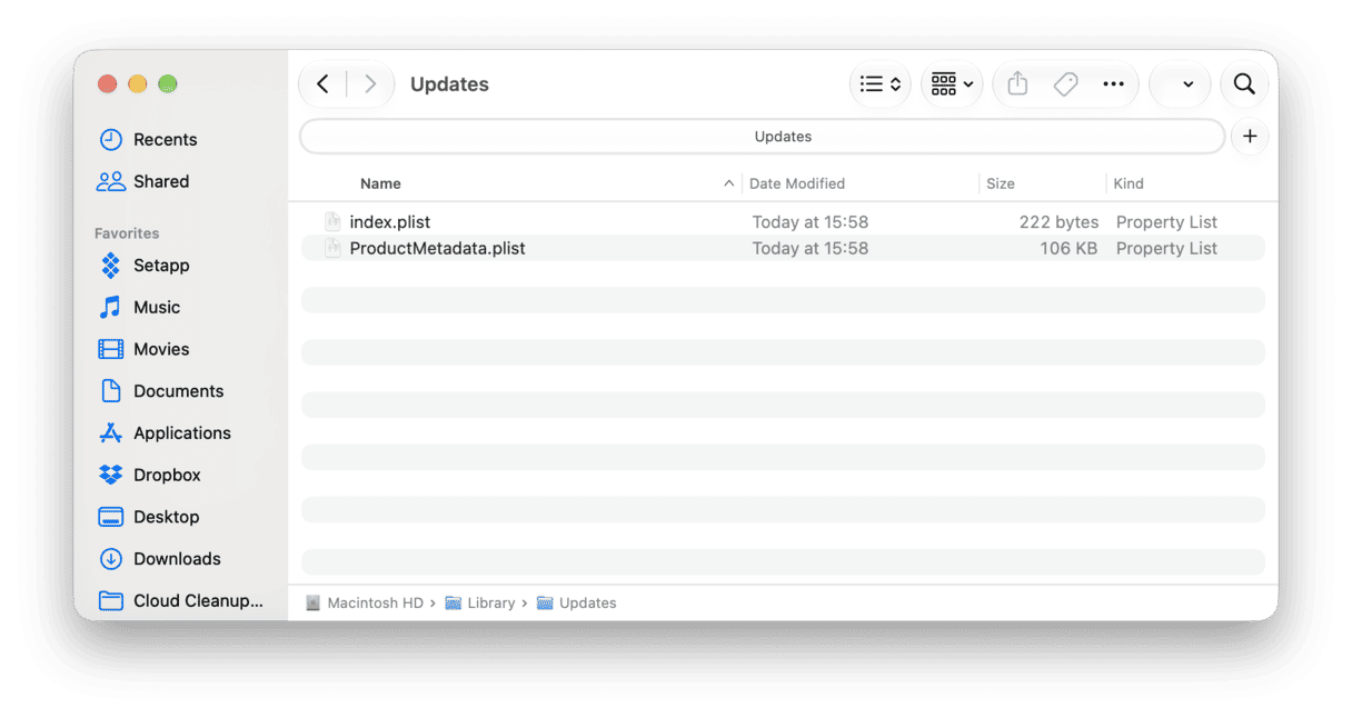 How to delete corrputed update files on Mac
