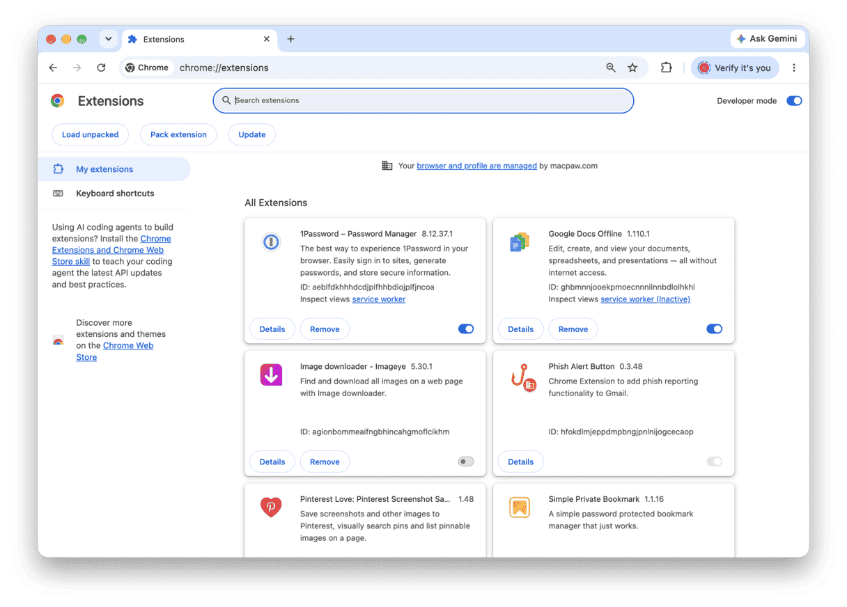 Check your Chrome extensions