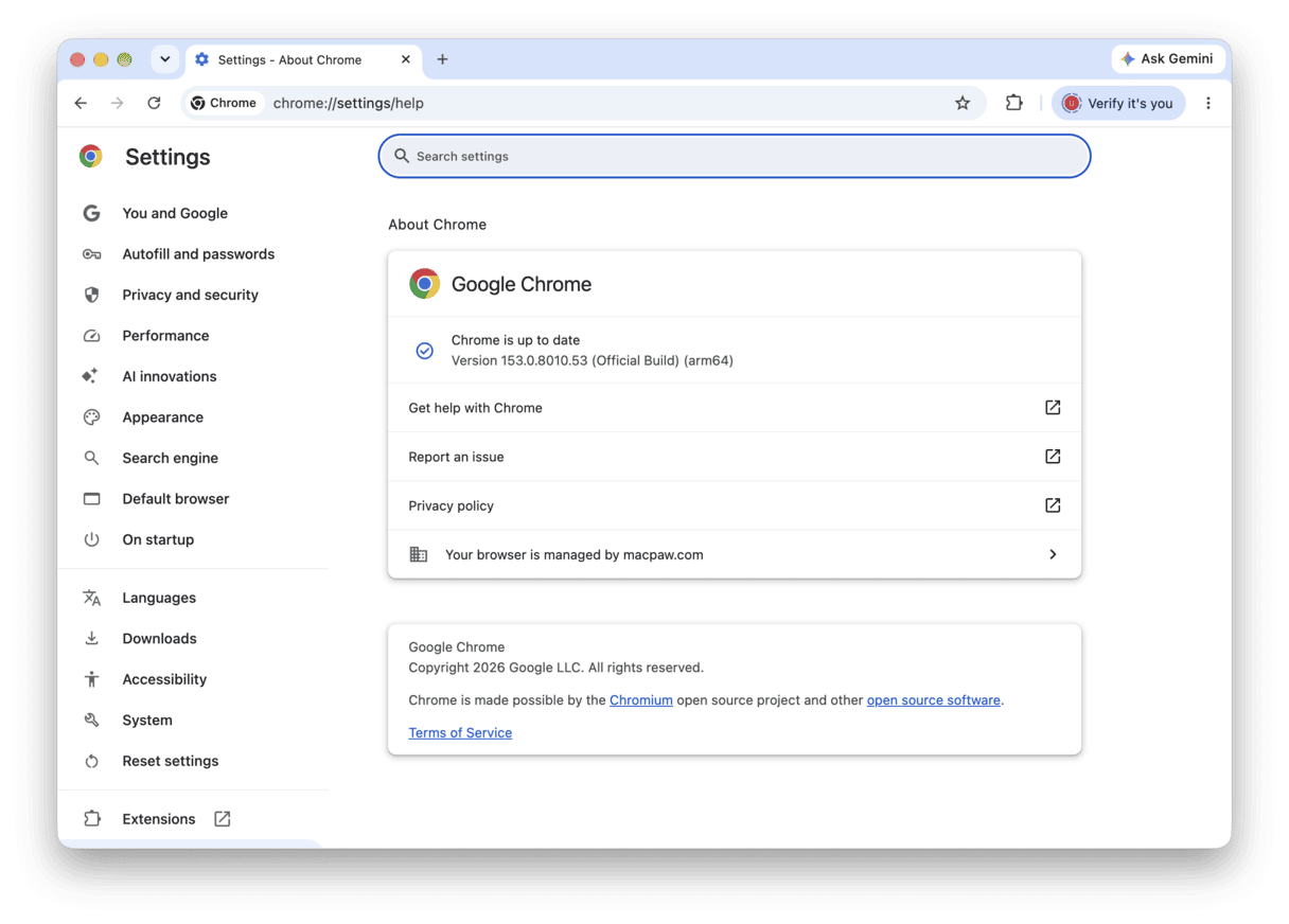 How to update Chrome on MacBook
