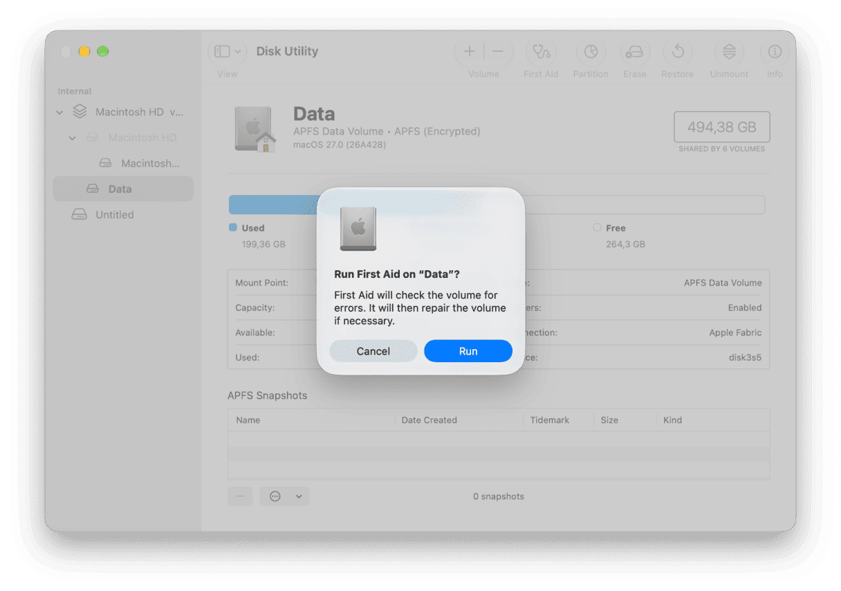 How to run First Aid on Mac