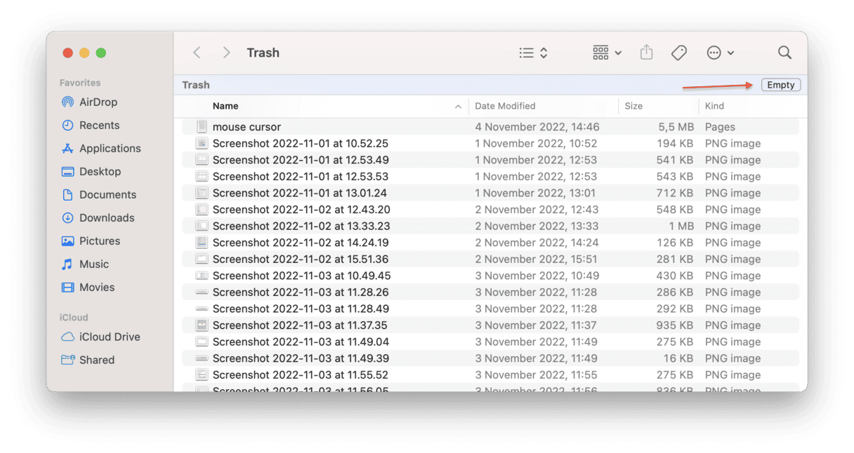 Opr&oacute;żnij Kosz