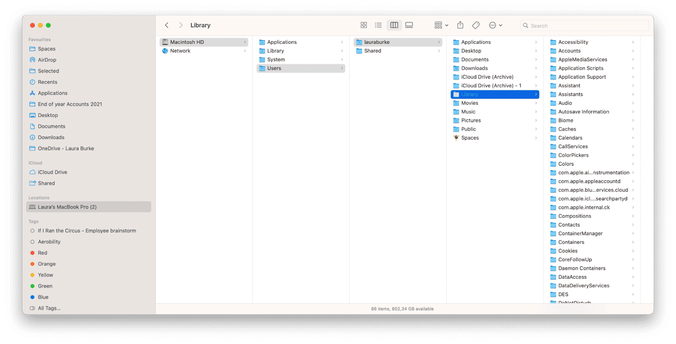 So gelangen Sie zur Mac-Library