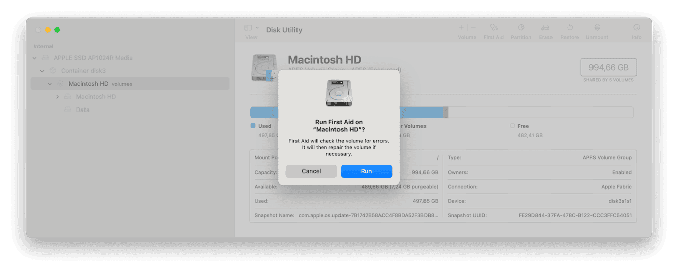 R&eacute;parer les autorisations du disque en mode sans &eacute;chec