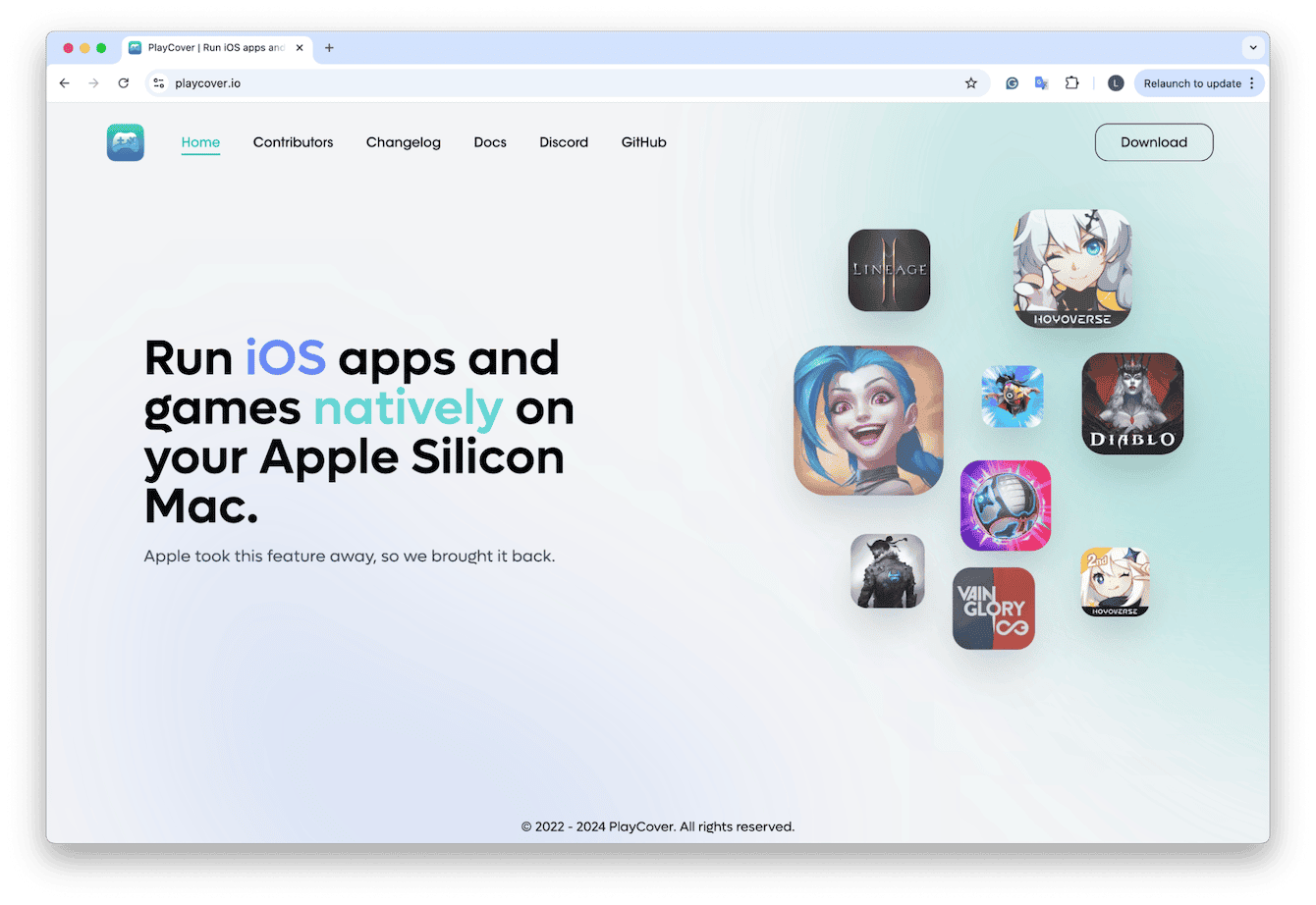 Download PlayCover from GitHub