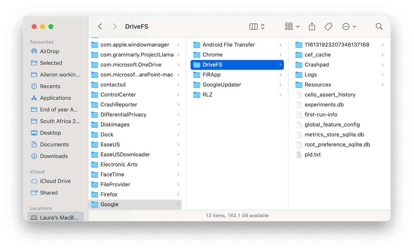 Google Drive-related folders