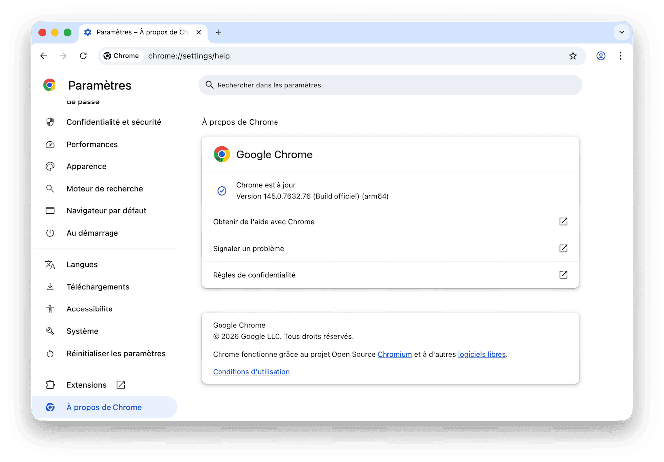Mettez Chrome &agrave; jour
