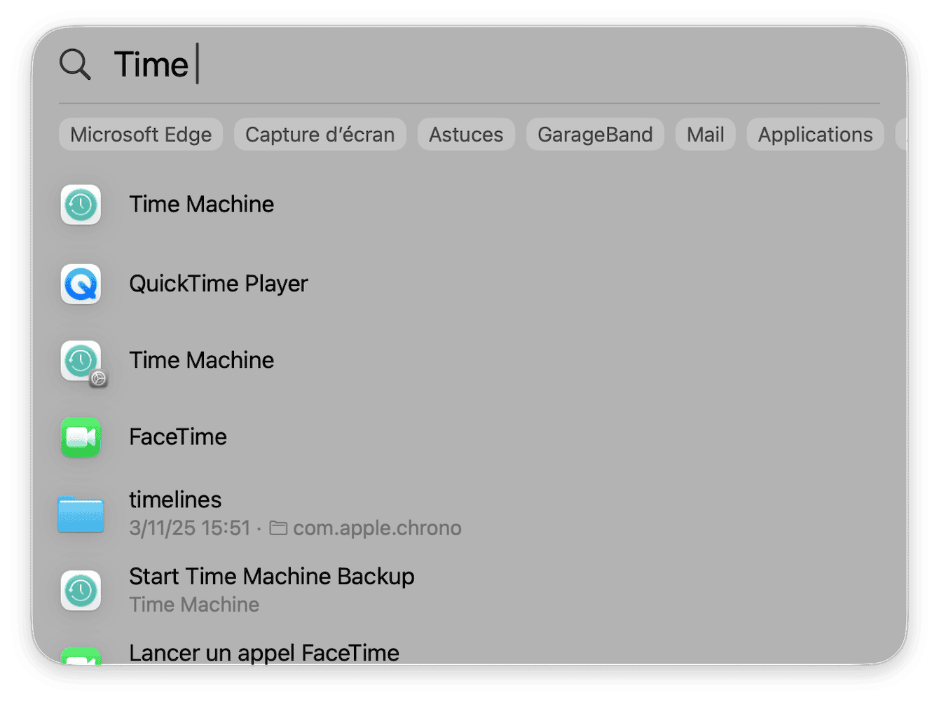 Utilisez Time Machine