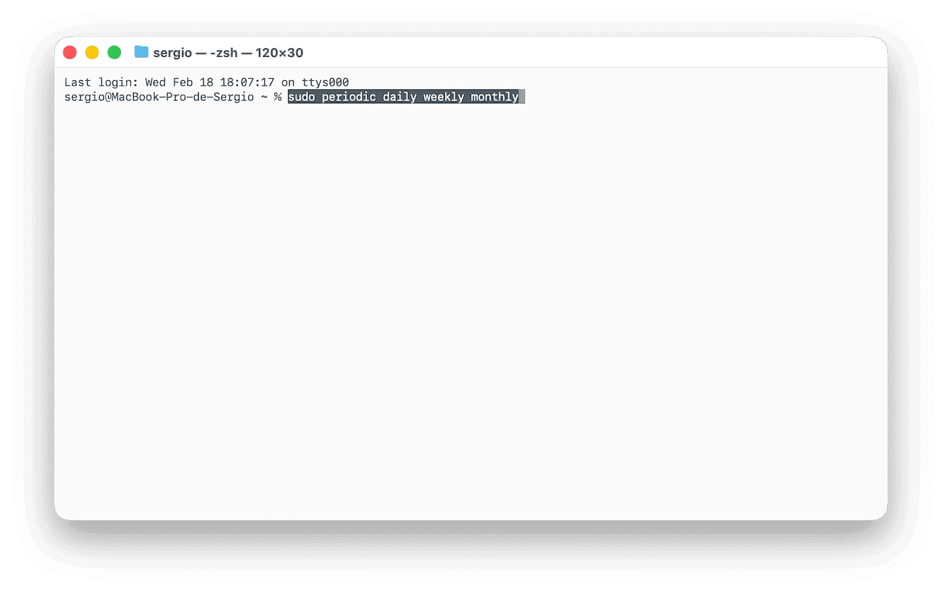 C&oacute;mo ejecutar scripts de mantenimiento con Terminal