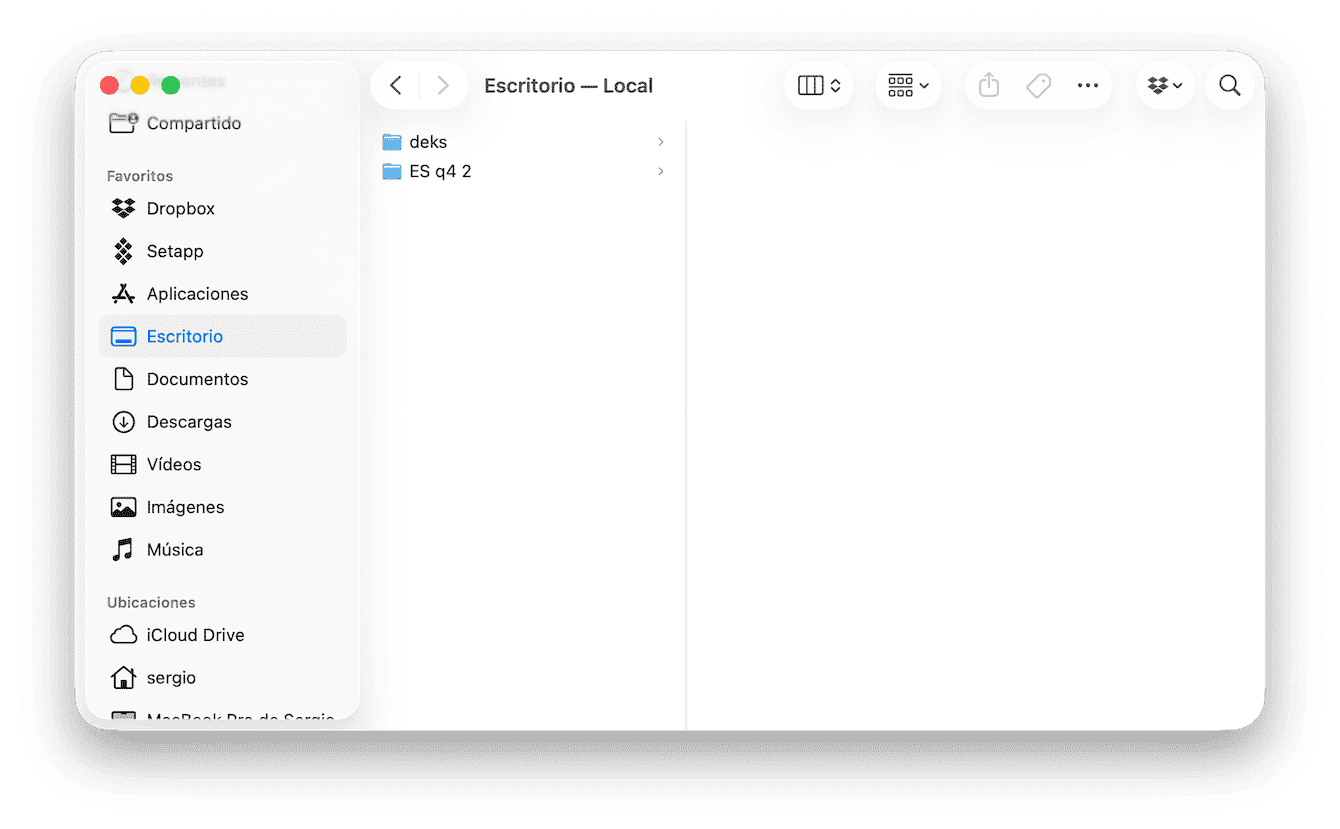 Usar el Finder para ver los archivos en Mac