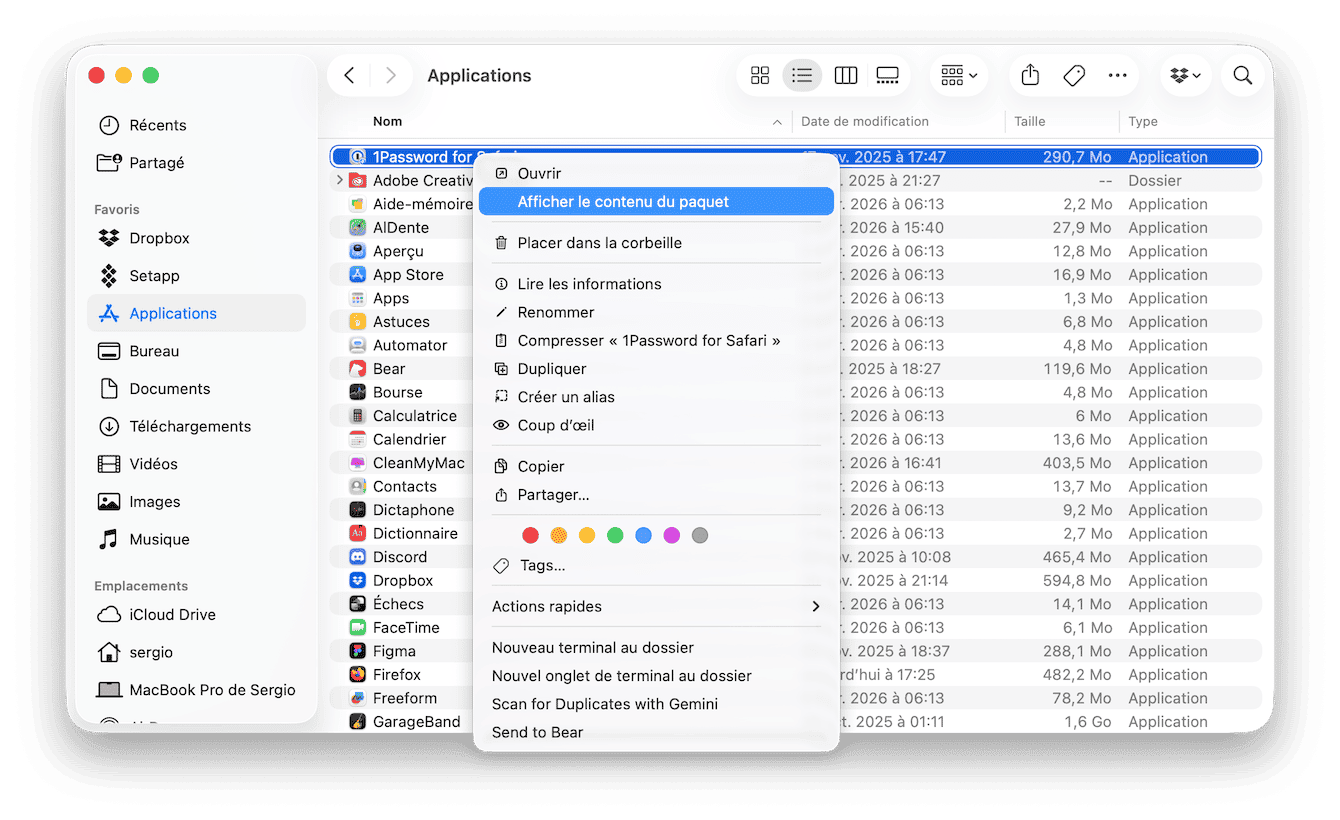 Supprimez les fichiers de traduction