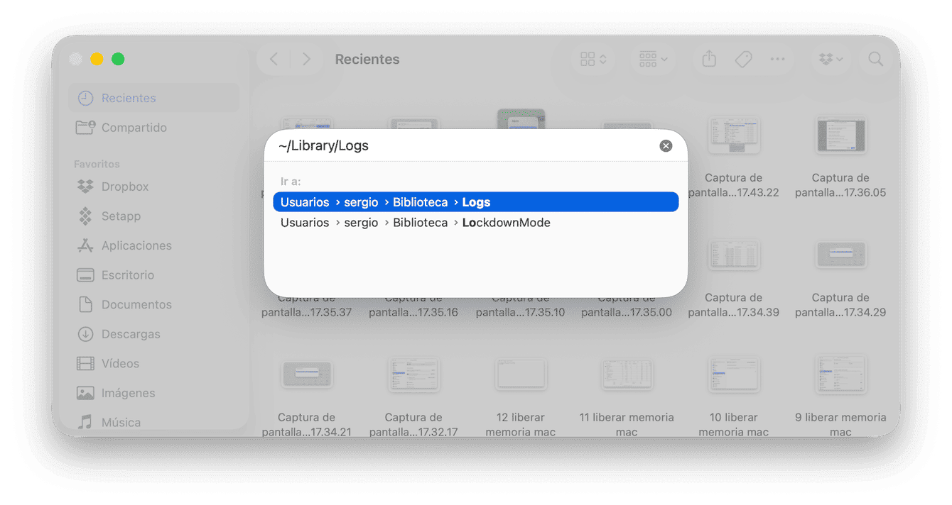Borra archivos de registro