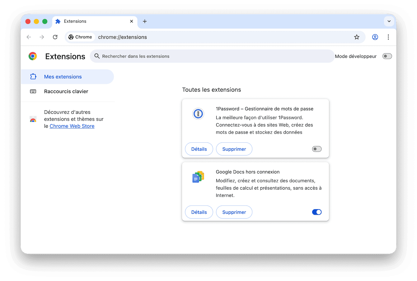 Passez vos extensions en revue