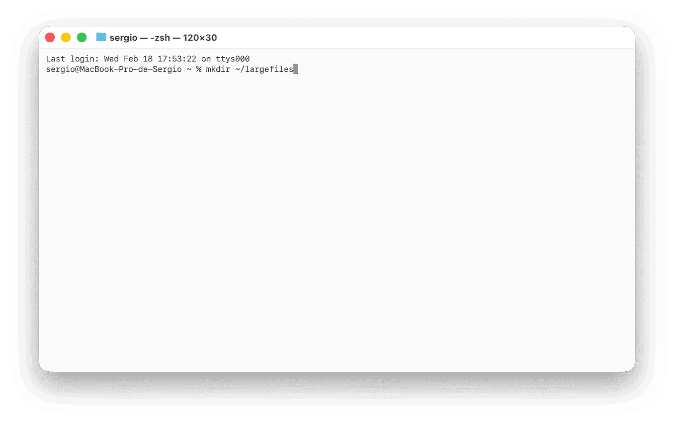 Elimina el espacio purgable en Mac con Terminal