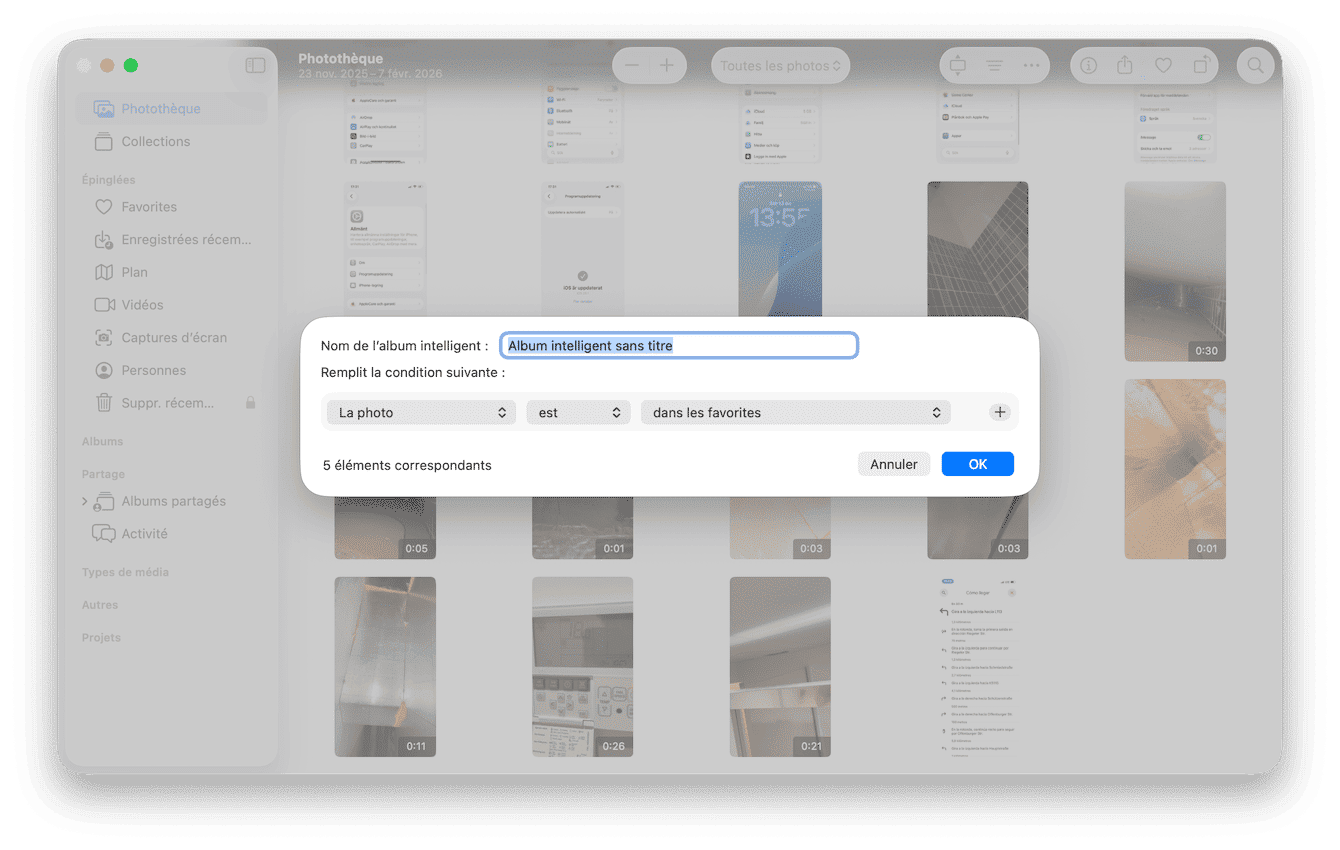 Supprimer les doublons dans l'appli Photos