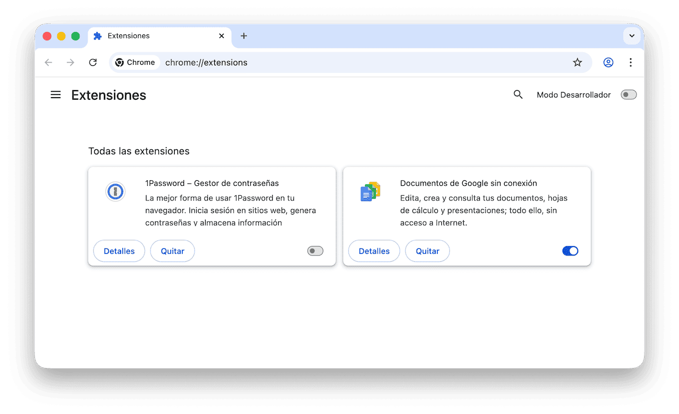 C&oacute;mo revisar las extensiones de Chrome