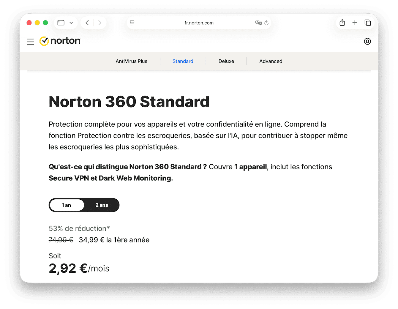 Norton 360 pour Mac