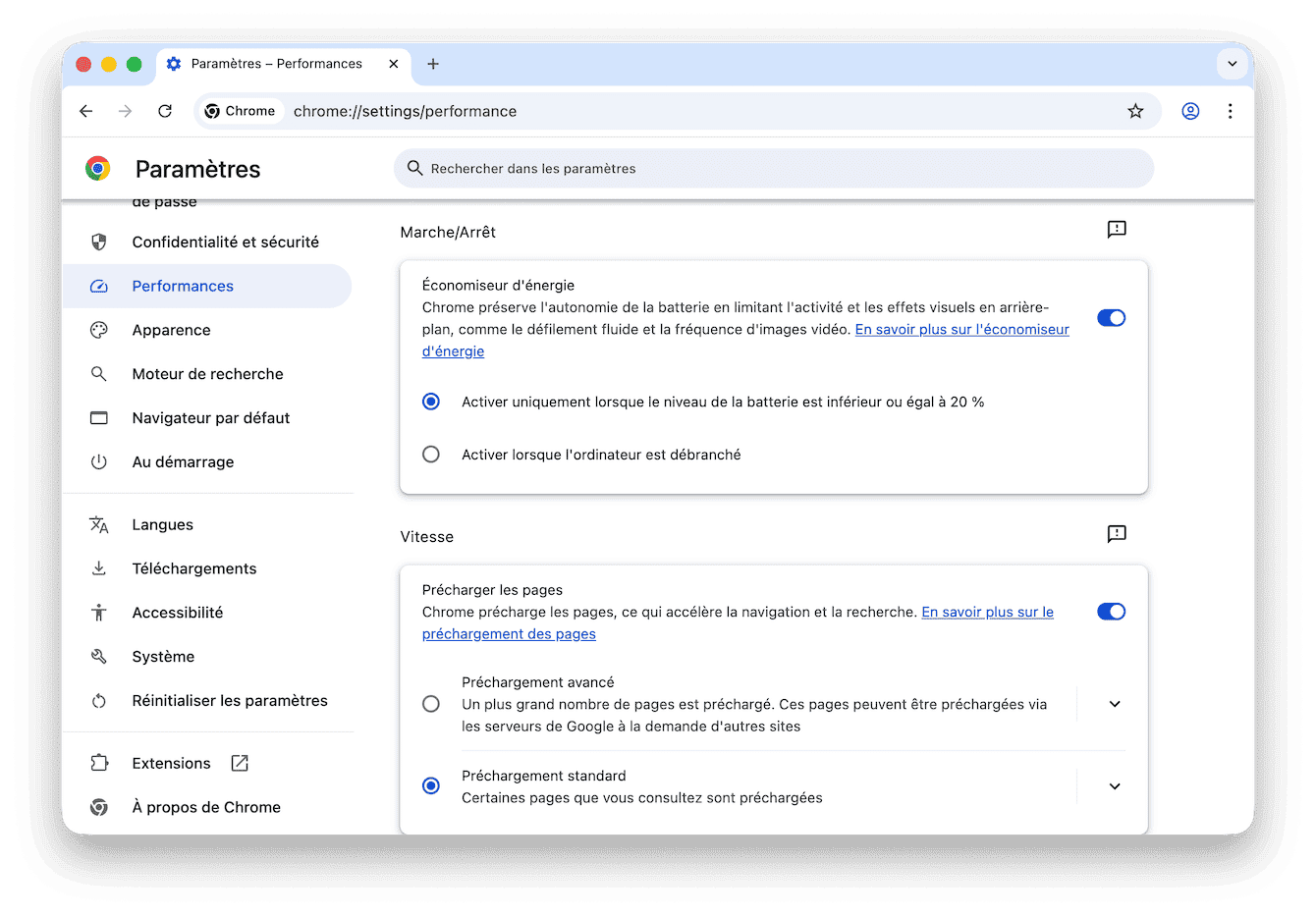 Ouvrez les pages plus rapidement