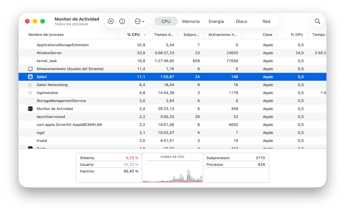 Usar el Monitor de Actividad para liberar RAM