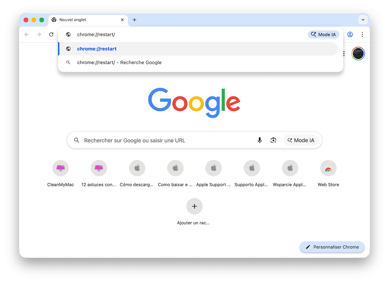 Red&eacute;marrez Google Chrome