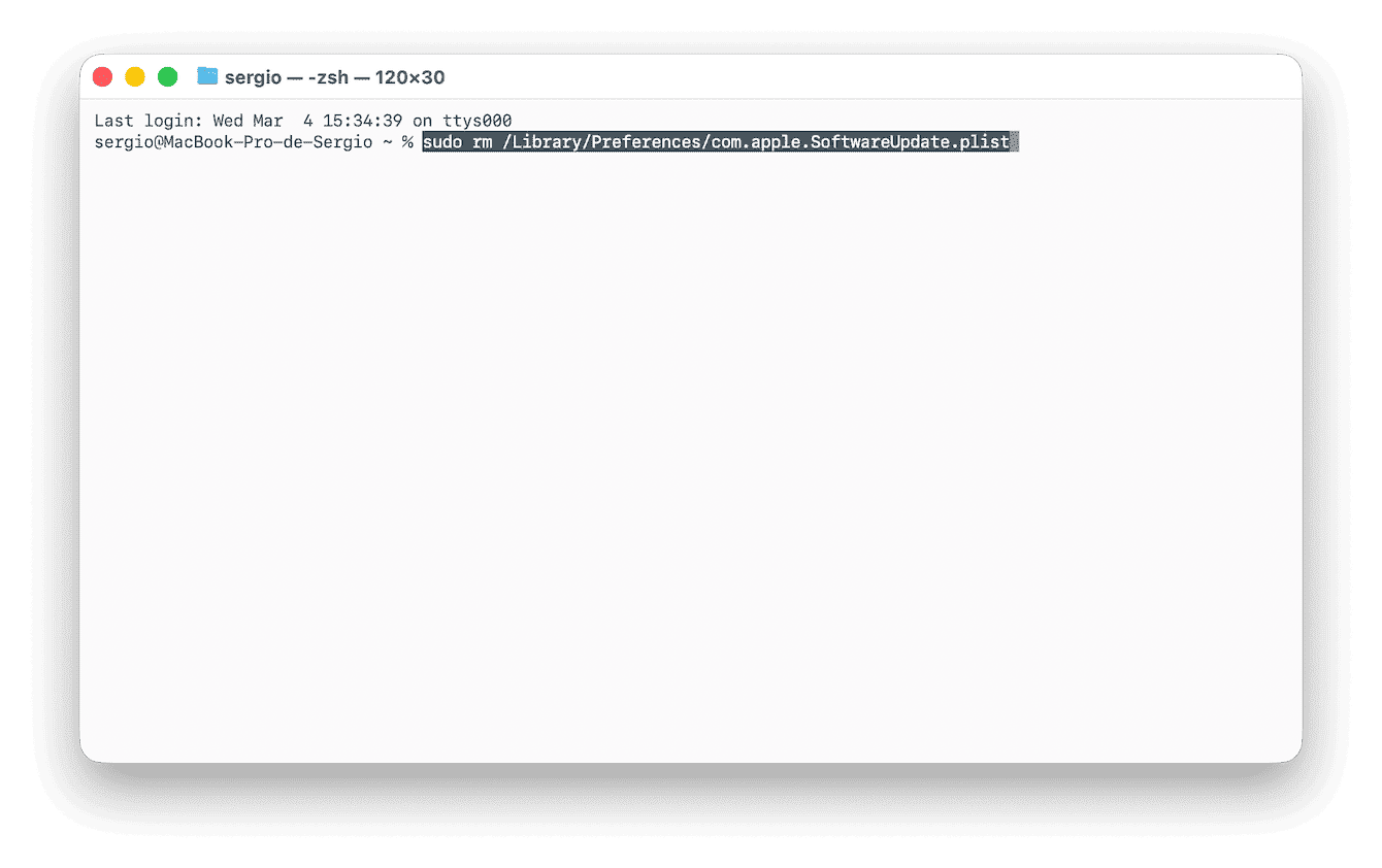 Restablece los ajustes de Actualizaci&oacute;n de software