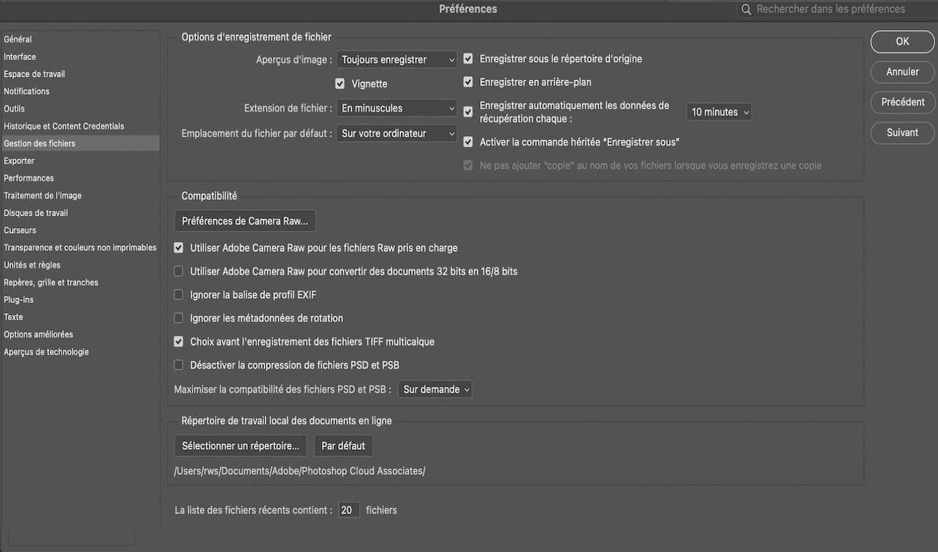 D&eacute;sactivez la r&eacute;cup&eacute;ration automatique
