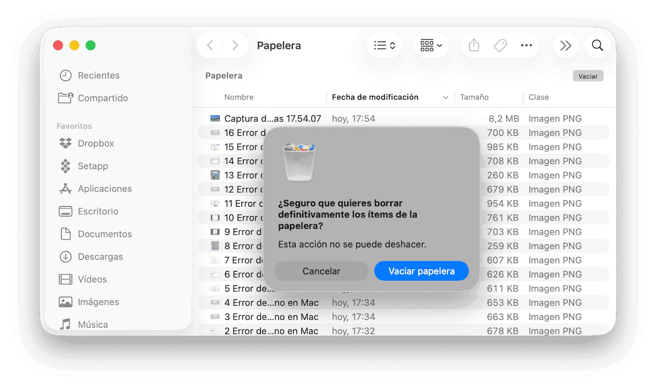 Vac&iacute;a la Papelera