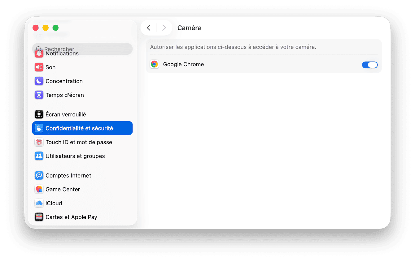 Limitez l'acc&egrave;s &agrave; la cam&eacute;ra