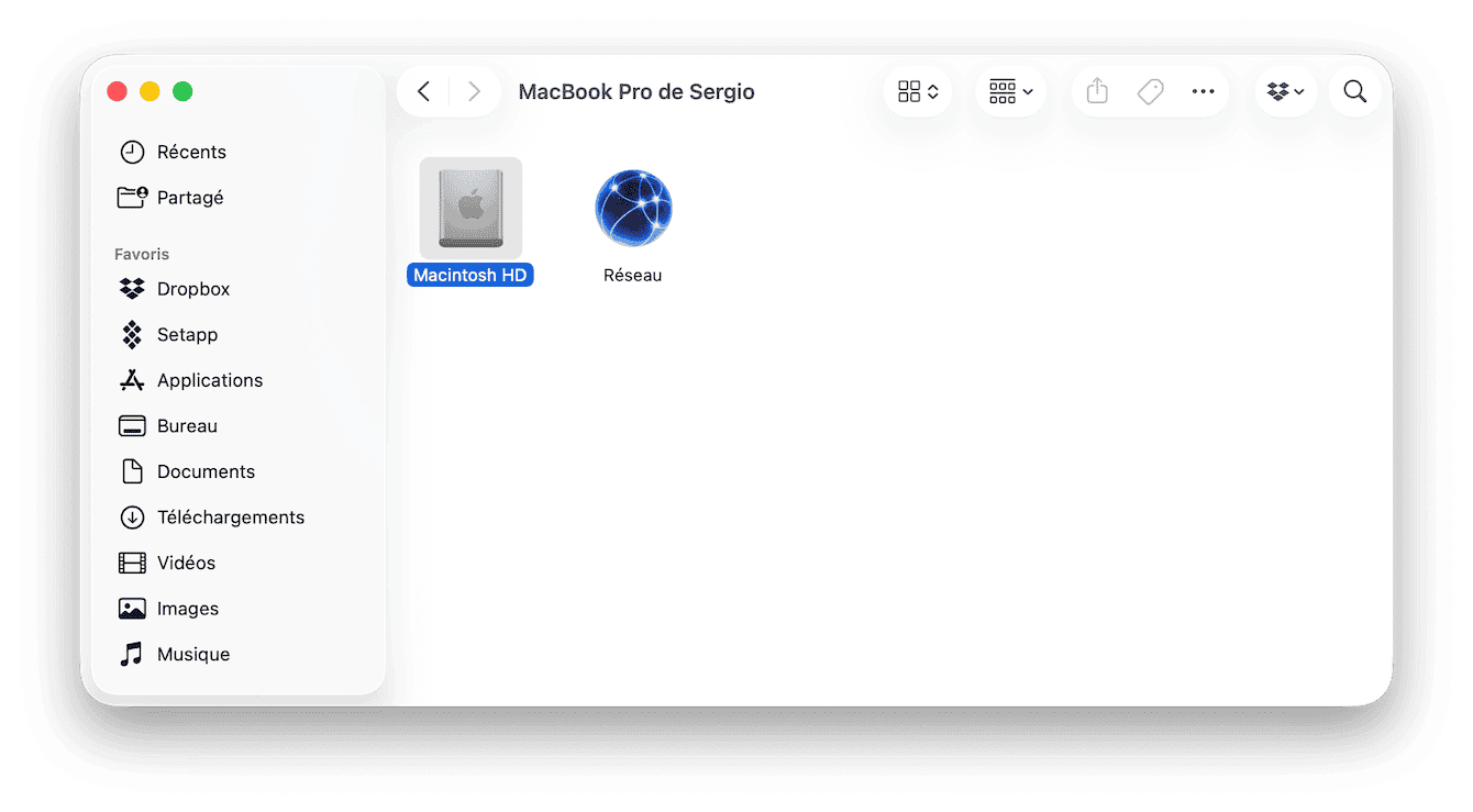 Depuis le menu Apple, cliquez sur R&eacute;glages Syst&egrave;me&nbsp;> Spotlight