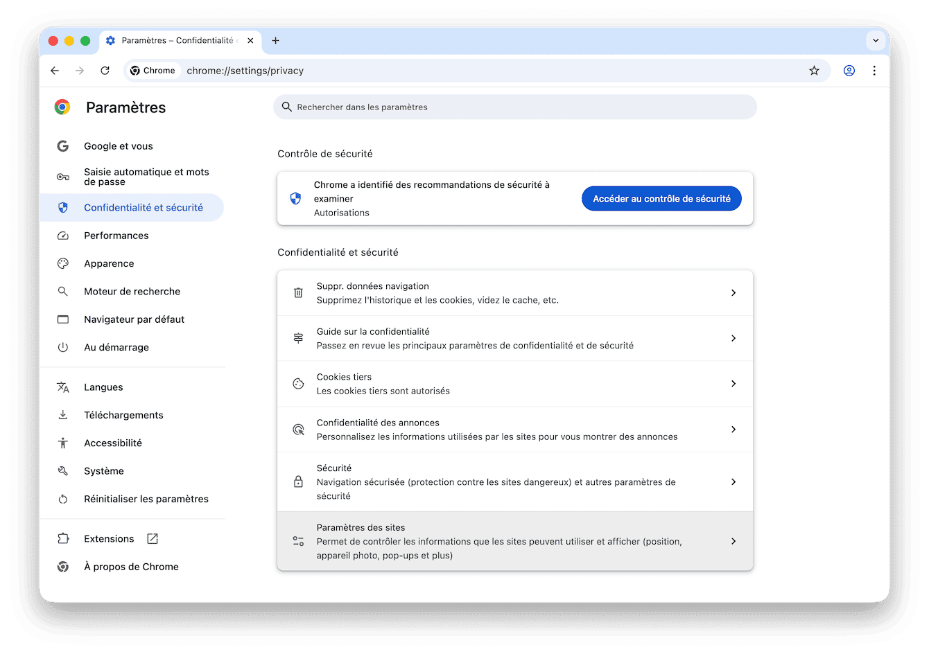 Cliquez sur Autorisations suppl&eacute;mentaires > Acc&egrave;s aux plug-ins