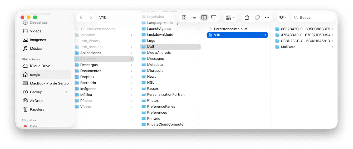 Elimina y reindexa los archivos envelope