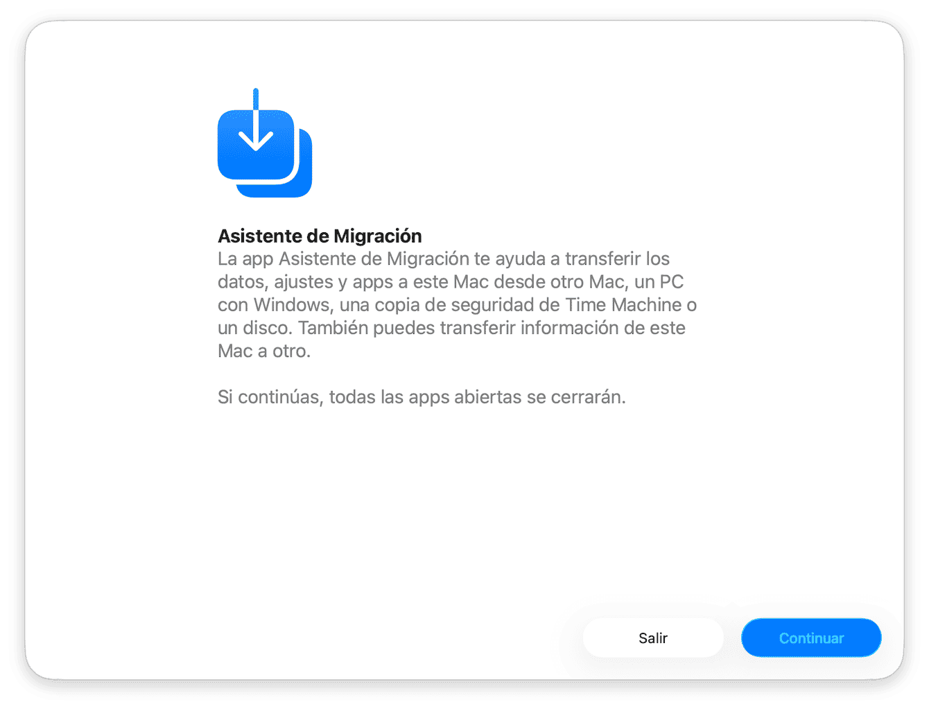Restaura una copia de seguridad