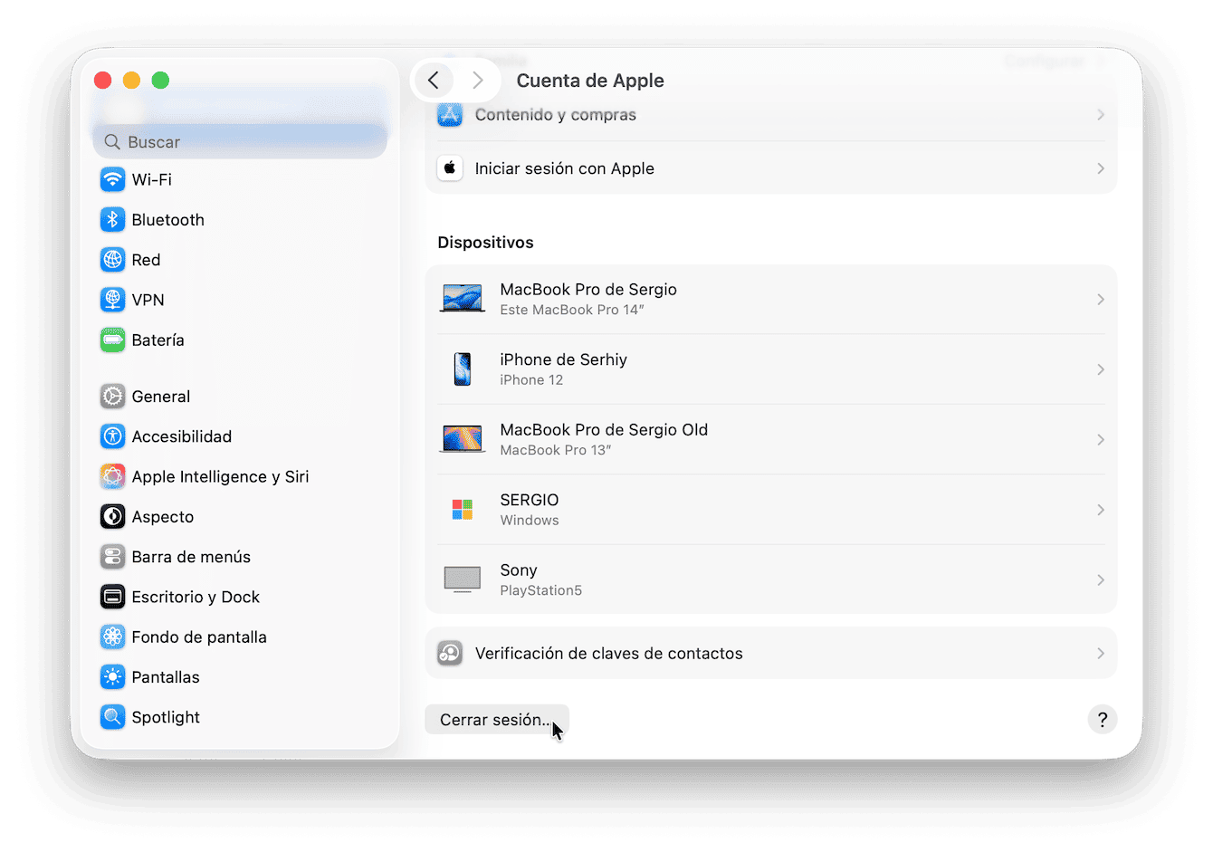 Cierra la sesi&oacute;n en iCloud y vuelve a iniciarla