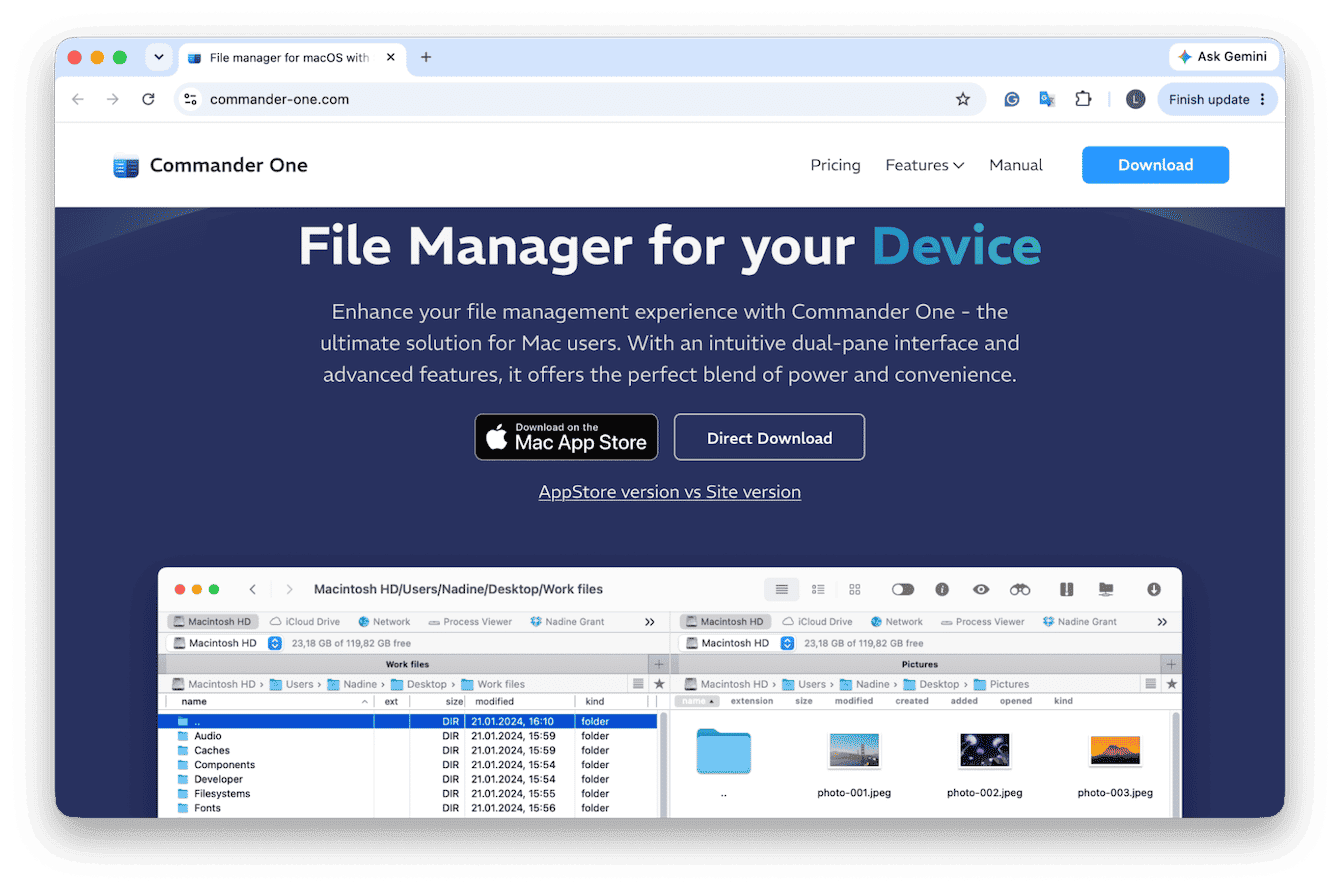 Commander One File manager