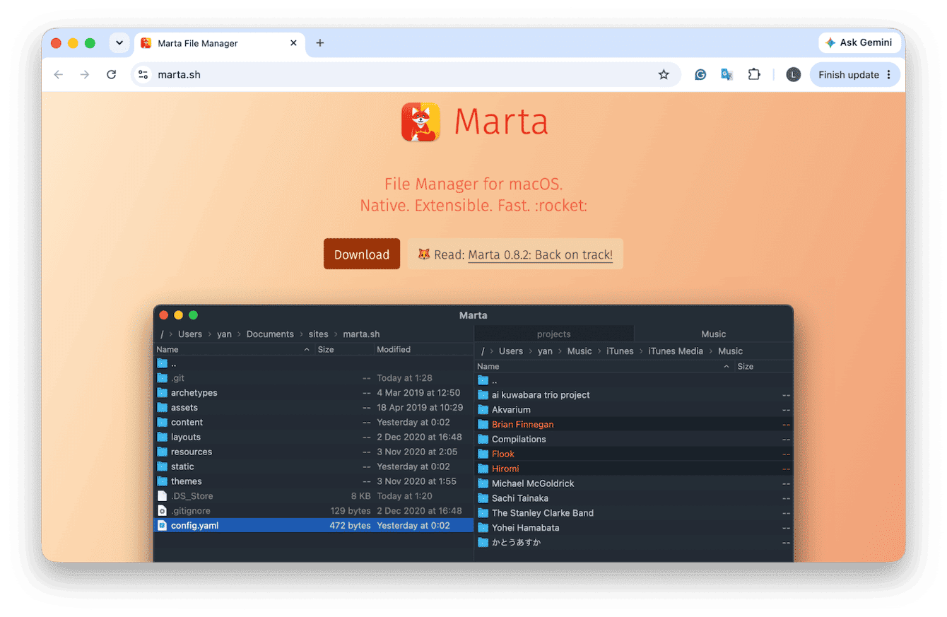 Marta file manager