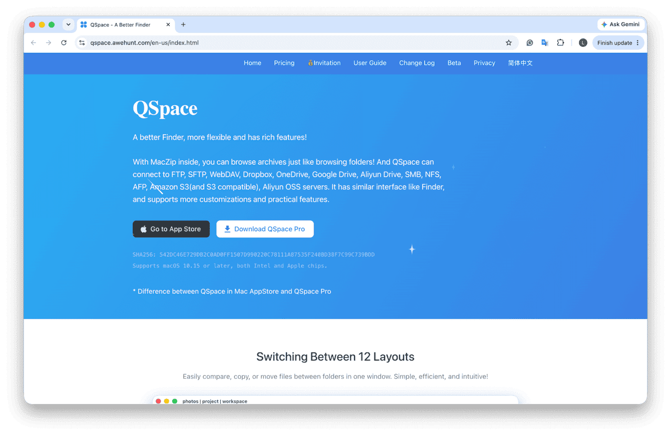 QSpace Pro file manager for Mac