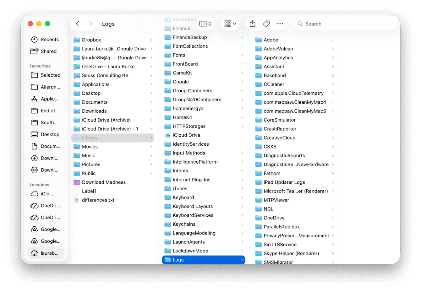 ~/Library/Logs/mole/operations.log folder