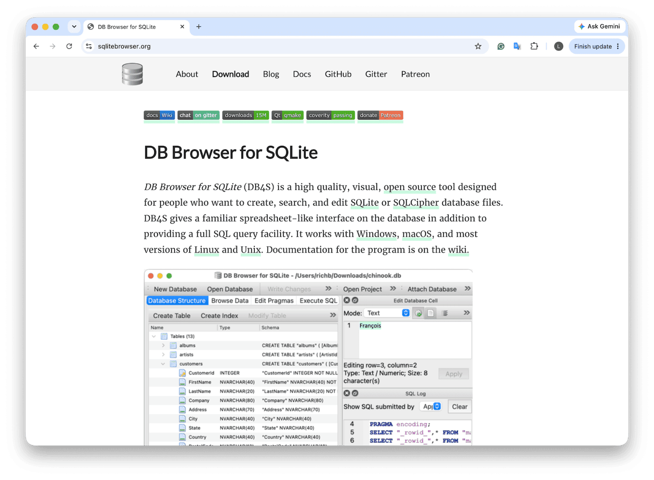  DB Browser for SQLite