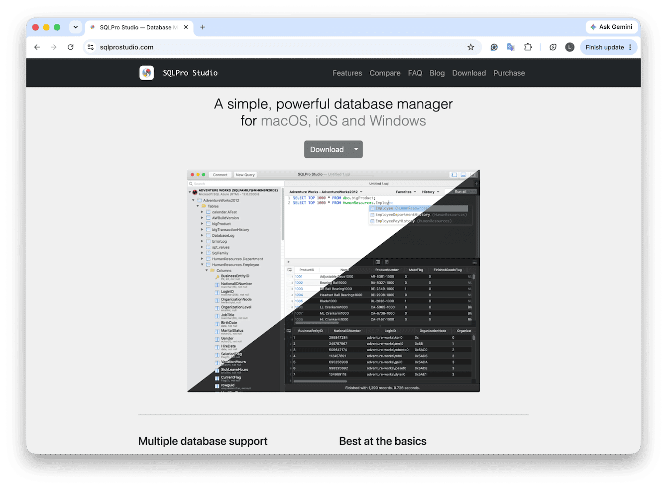 SQLPro Studio tool