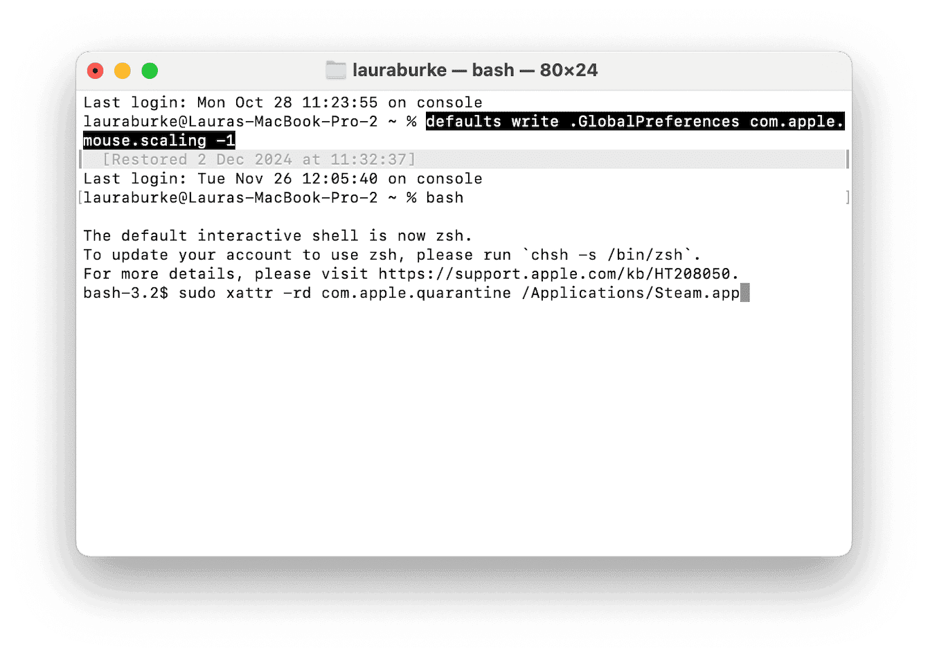 Adjust macOS security settings with Terminal