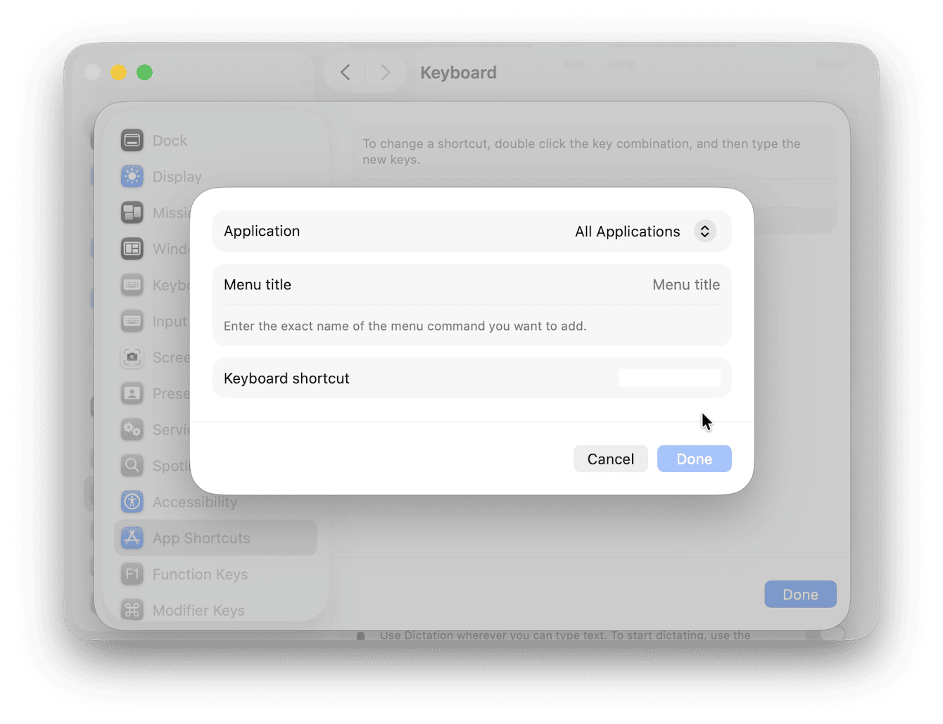 Make your own "Alt F4" style shortcut