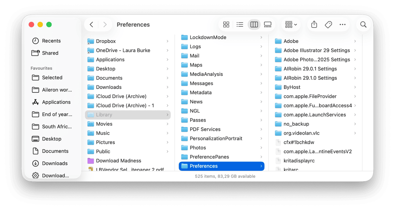 Quit Mail, in Finder, press Go > Go to Folder