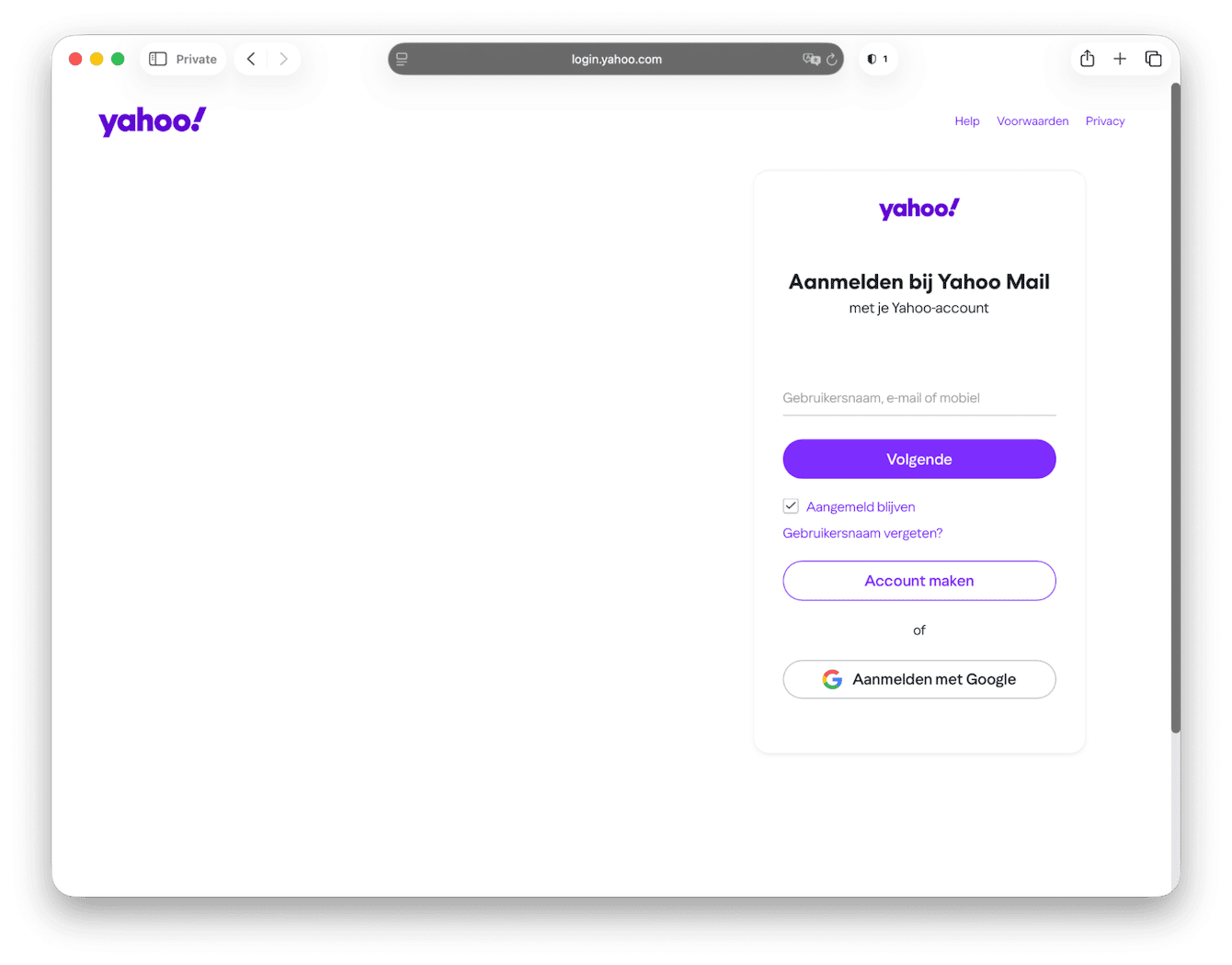 Open webmail in a browser