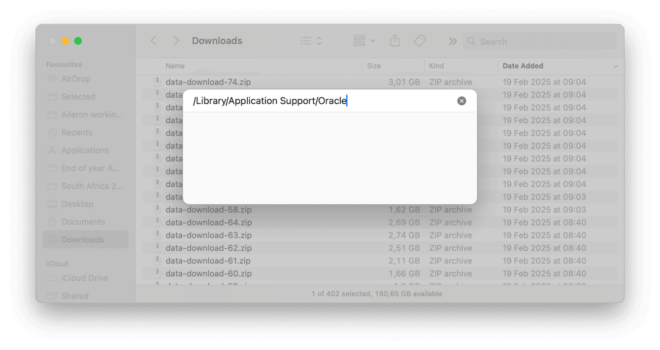 Delete Java-related files