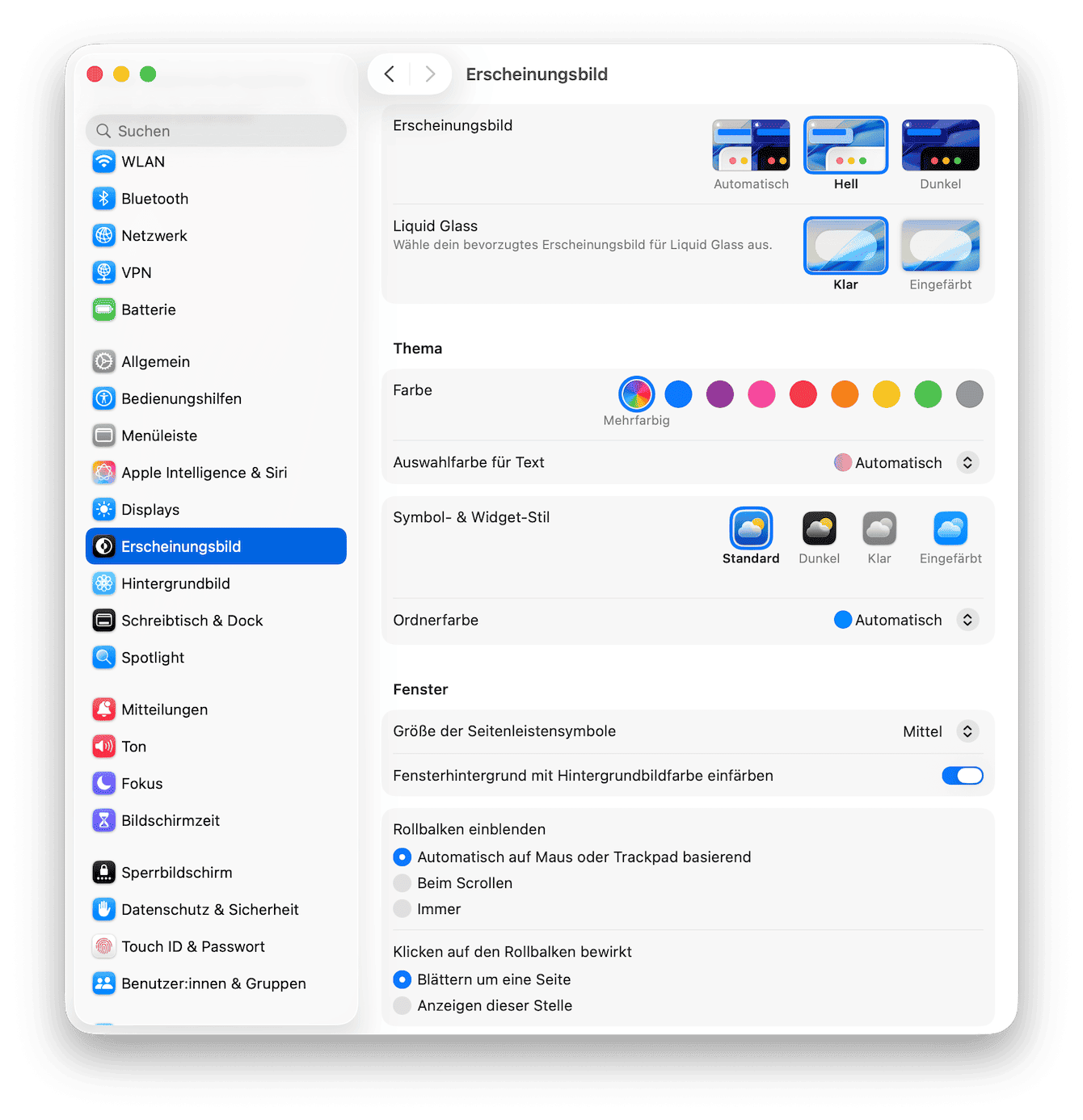 Nehmen Sie sich ein paar Minuten Zeit f&uuml;r die Systemeinstellungen > Darstellung und passen Sie den Kontrast oder die Transparenz an, bis Sie eine Kombination gefunden haben, die Ihnen zusagt
