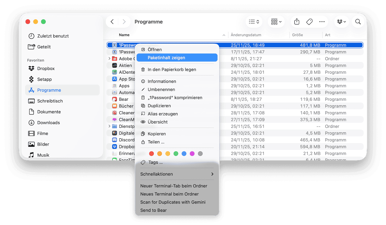 Nicht ben&ouml;tigte Sprachen entfernen