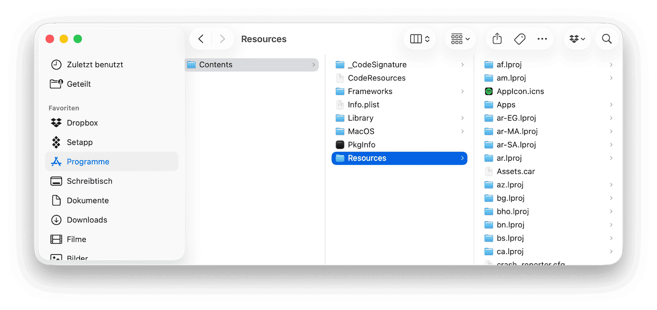 Unn&ouml;tige Sprachdateien l&ouml;schen