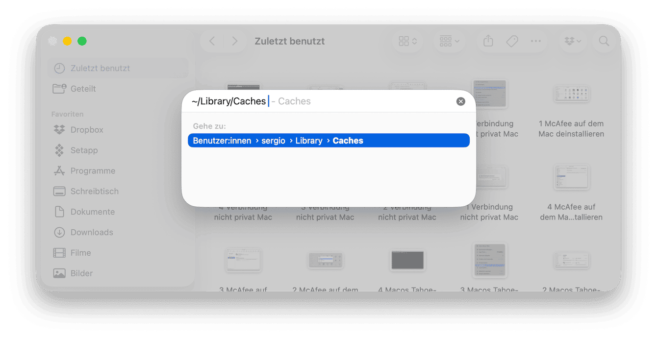 App Cache l&ouml;schen (System&uuml;berreste)