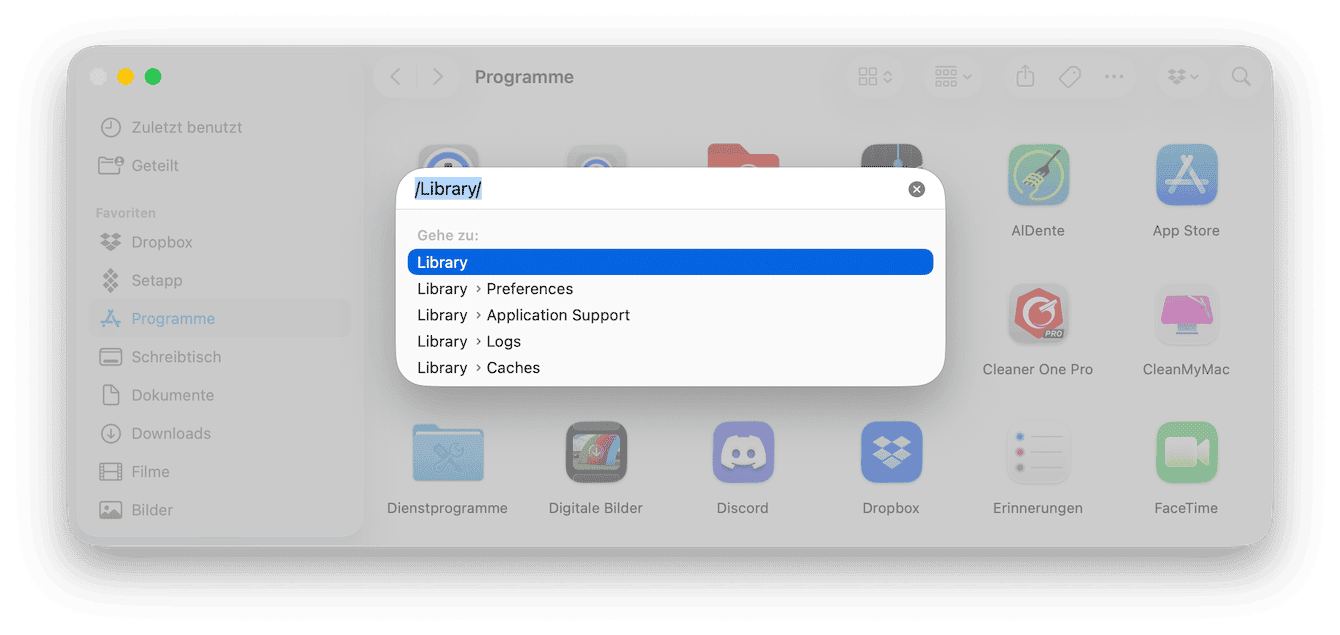 Sie haben in Schritt 1 das physische Programm-Symbol entfernt; jetzt ist es an der Zeit, alle &uuml;brig gebliebenen Dateien zu entfernen