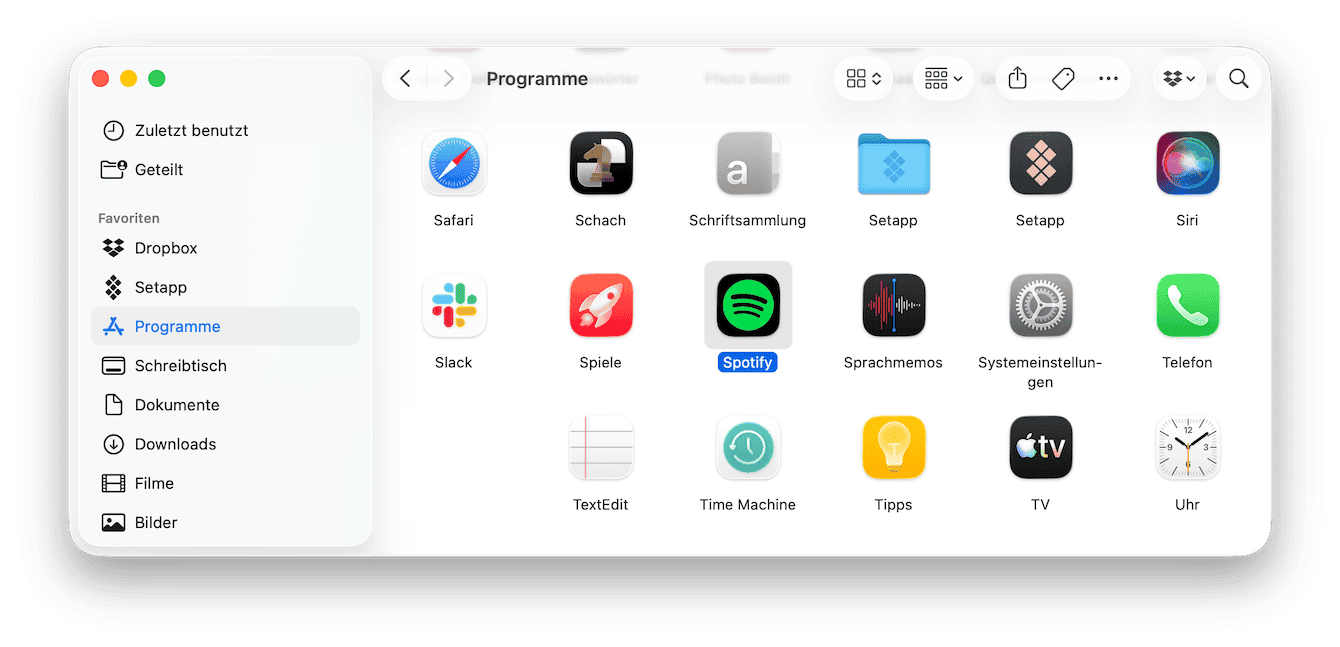 Entfernen Sie alte Programme